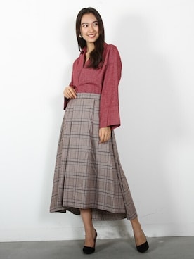 「スキッパーシャツ」｜フェリーニさん（レディース・162cm）の秋コーディネート