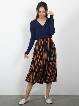 「FELLINI（フェリーニ）のアイテム」を使った、フェリーニさん（レディース・162cm）の秋コーディネート