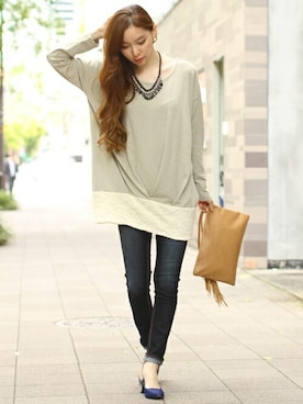 「FELLINI（フェリーニ）のアイテム」を使った、フェリーニさん（レディース・162cm）の秋コーディネート