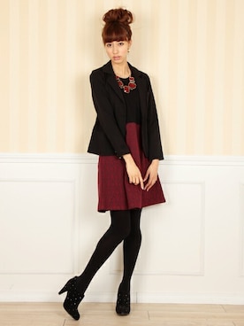 「ミニワンピ」｜フェリーニさん（レディース・162cm）の秋コーディネート