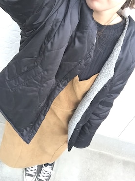 「CONVERSE（コンバース）のconverse（コンバース） ALL STAR OX（オールスターOX）（スニーカー）」を使った、kanaさん（レディース・153cm）の冬コーディネート