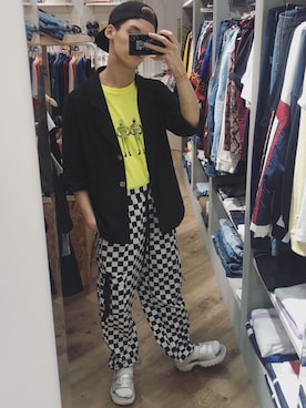 「MOUSSY（マウジー）のアイテム（その他アウター）」を使った、なかにしりくさん（メンズ・166cm）の夏コーディネート