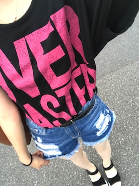 「one way（ワンウェイ）のアイテム（シューズ）」を使った、yumiiiiiiiさん（レディース・158cm）の夏コーディネート