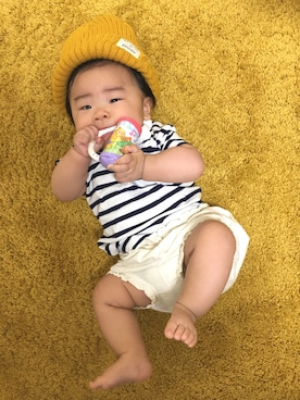 「生後4ヶ月」｜「アイテム（その他）」を使った、OSO_ITSU*さん（キッズ・60cm）の夏コーディネート