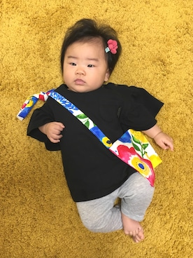 「生後4ヶ月」｜「アイテム（その他）」を使った、OSO_ITSU*さん（キッズ・60cm）の夏コーディネート