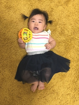 「ARIGATO（アリガトウ）のアイテム」を使った、OSO_ITSU*さん（キッズ・60cm）の夏コーディネート