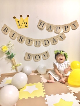 「生後6ヶ月」｜「アイテム（その他）」を使った、OSO_ITSU*さん（キッズ・60cm）の夏コーディネート