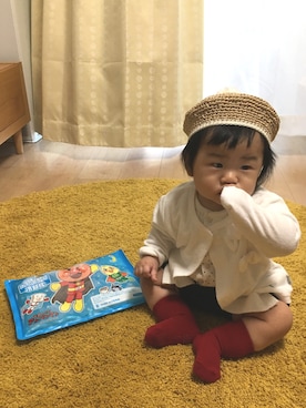 「生後6ヶ月」｜「アイテム（その他）」を使った、OSO_ITSU*さん（キッズ・60cm）の秋コーディネート