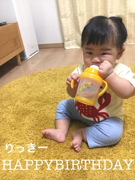 「生後6ヶ月」｜「アイテム（その他）」を使った、OSO_ITSU*さん（キッズ・60cm）の秋コーディネート