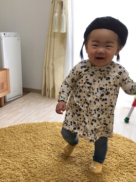 「生後11ヶ月」｜「アイテム（その他）」を使った、OSO_ITSU*さん（キッズ・70cm）の冬コーディネート