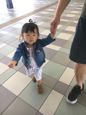 「Carter's（カーターズ）のアイテム（オールインワン・サロペット）」を使った、OSO_ITSU*さん（キッズ・70cm）の春コーディネート