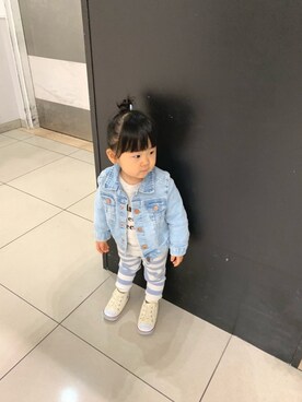 「うきうき♡春のデニムコーデ」｜OSO_ITSU*さん（キッズ・80cm）の春コーディネート