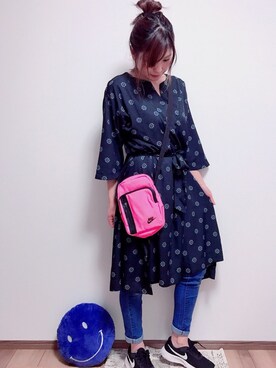 「スプリングSENSEOFPLACE」｜「アイテム（ワンピース/ドレス）」を使った、a＊さん（レディース・163cm）の春コーディネート