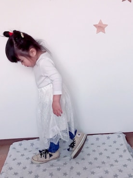 「Lee（リー）のアイテム（パンツ）」を使った、a＊さん（キッズ・100cm）の春コーディネート
