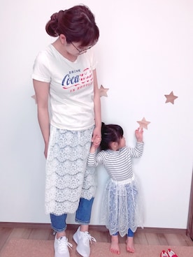 「Lee（リー）のアイテム（パンツ）」を使った、a＊さん（キッズ・100cm）の春コーディネート