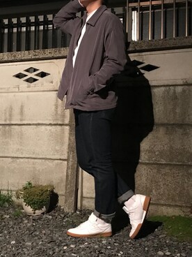 「Reebok（リーボック）のCLUB WORKOUT（スニーカー）」を使った、daiyaさん（メンズ・170cm）の春コーディネート