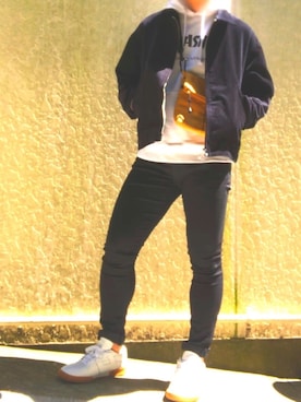 「Reebok（リーボック）のCLUB WORKOUT（スニーカー）」を使った、daiyaさん（メンズ・170cm）の春コーディネート