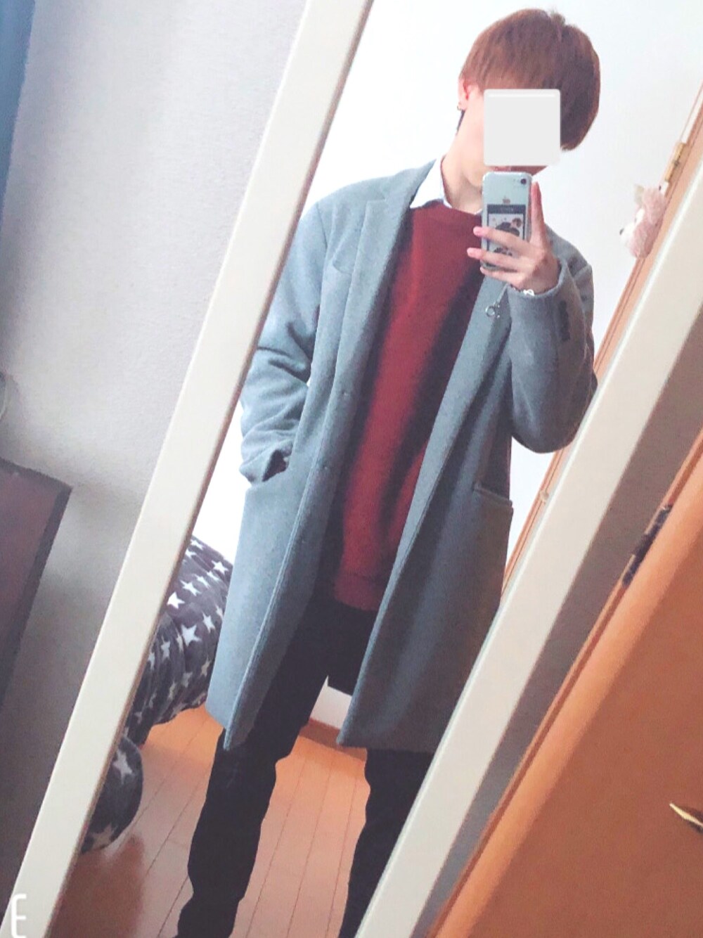 「Confirmのアイテム（スウェット、レッド系）」を使った、ゆうさん（メンズ・167cm）の秋コーディネートの1枚目の写真