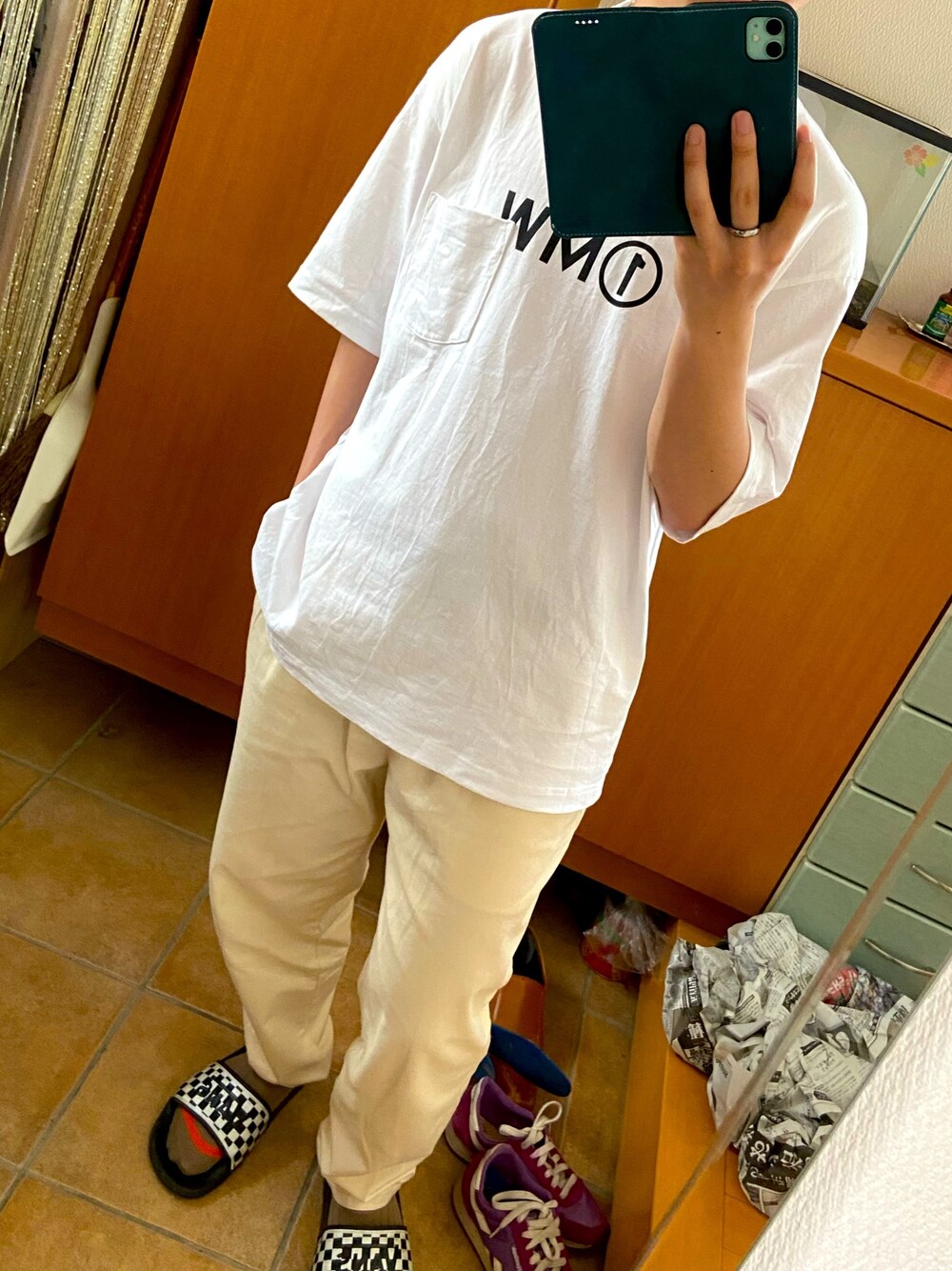 「お洒落さんとつながりたい、プチプラコーデ」｜「GUのアイテム（Tシャツ/カットソー、ホワイト系）」を使った、ゆうさん（メンズ・167cm）の夏コーディネートの1枚目の写真