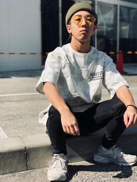 「Tshirts」｜Hinata  Itoさん（メンズ・155cm）の春コーディネート