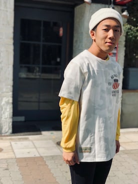 「Tshirts」｜Hinata  Itoさん（メンズ・155cm）の春コーディネート