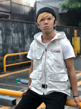「white」｜Hinata  Itoさん（メンズ・155cm）の夏コーディネート