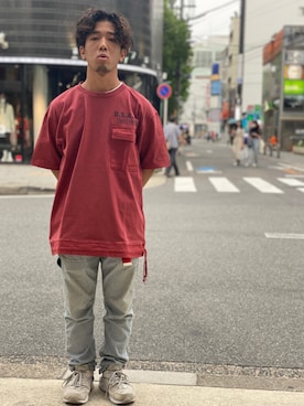 「ルーズフィット」｜Hinata  Itoさん（メンズ・155cm）の夏コーディネート