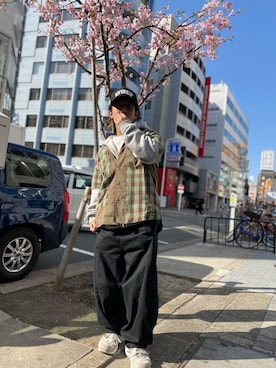 「桜」｜Hinata  Itoさん（メンズ・155cm）の春コーディネート