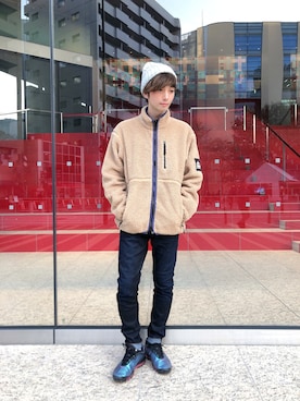 「CAMP7（キャンプセブン）のアイテム（ブルゾン）」を使った、だいちゃんさん（メンズ・173cm）の秋コーディネート
