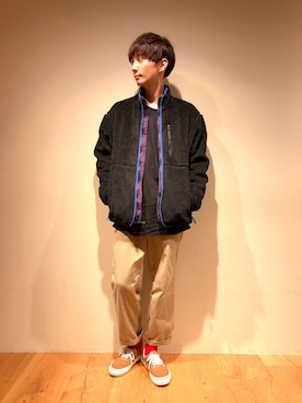 「CAMP7（キャンプセブン）のアイテム（ブルゾン）」を使った、だいちゃんさん（メンズ・173cm）の秋コーディネート