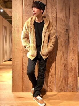 「EDWIN」｜「アイテム（ニットキャップ/ビーニー）」を使った、だいちゃんさん（メンズ・173cm）の秋コーディネート