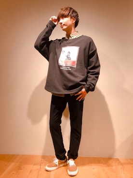 「シャツ×スウェット」｜だいちゃんさん（メンズ・173cm）の冬コーディネート