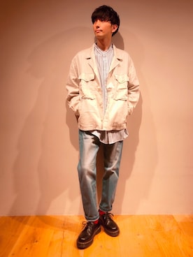 「CAMP7（キャンプセブン）のアイテム（パンツ）」を使った、だいちゃんさん（メンズ・173cm）の冬コーディネート