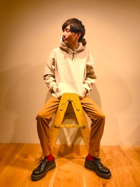 「CAMP7（キャンプセブン）のアイテム（パンツ）」を使った、だいちゃんさん（メンズ・173cm）の冬コーディネート