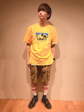 「CAMP7（キャンプセブン）のアイテム（パンツ）」を使った、だいちゃんさん（メンズ・173cm）の夏コーディネート