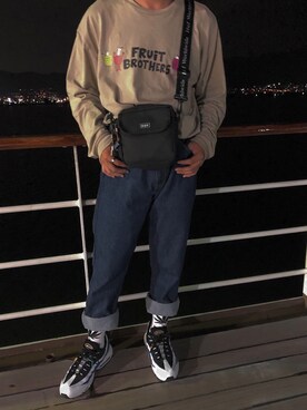 「HUF（ハフ）のアイテム（バッグ）」を使った、そーひろさん（メンズ・171cm）の秋コーディネート