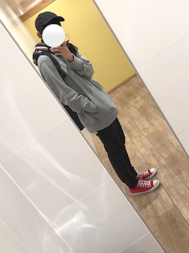 「Alpha Industries（アルファインダストリーズ）のアイテム（バッグ）」を使った、けんりゅーさん（メンズ・170cm）の秋コーディネート