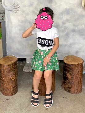 「ヒラキ（ヒラキ）のアイテム（サンダル）」を使った、あんころさん（キッズ・100cm）の冬コーディネート