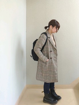 「apres jour（アプレジュール）のアイテム（チェスターコート）」を使った、え り かさん（レディース・152cm）の冬コーディネート