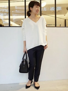 「NINA RICCI（ニナリッチ）のアイテム」を使った、ARIさん（レディース・154cm）の冬コーディネート