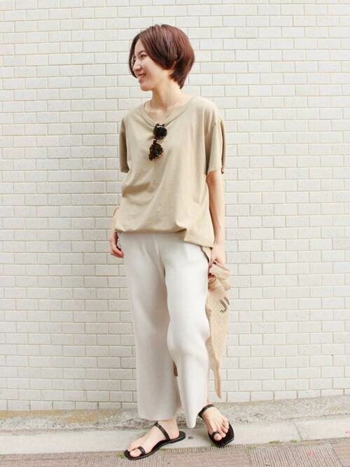 ★Deuxieme Classe loose Tシャツ ヴィンテージ加工 美品】 ドゥーズィエムクラス Loose Tシャツ ヴィンテージ加工