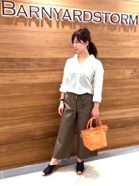 BARNYARDSTORM本部さん（レディース・154cm）の夏コーディネート