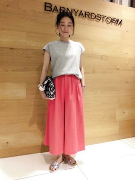 BARNYARDSTORM本部さん（レディース・162cm）の夏コーディネート