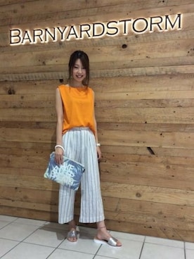 BARNYARDSTORM本部さん（レディース・159cm）の夏コーディネート