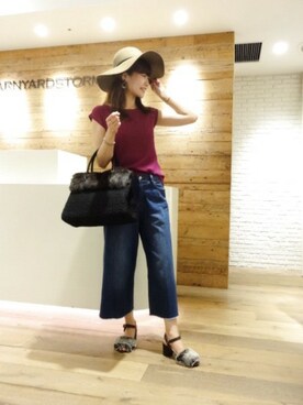 BARNYARDSTORM本部さん（レディース・163cm）の夏コーディネート