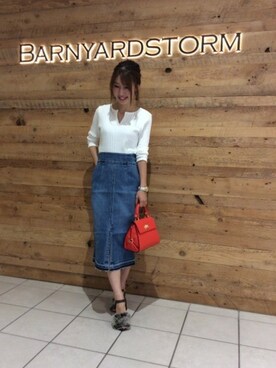 BARNYARDSTORM本部さん（レディース・159cm）の夏コーディネート