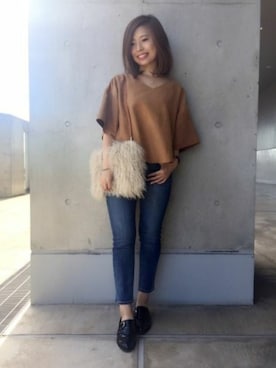 「スリッパ」｜「アイテム（スリッポン）」を使った、BARNYARDSTORM本部さん（レディース・155cm）の夏コーディネート