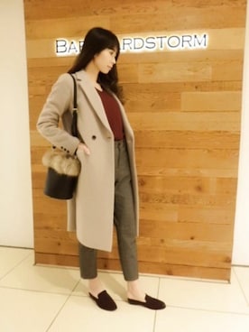 「ハンサムコーデ」｜「アイテム（チェスターコート）」を使った、BARNYARDSTORM本部さん（レディース・174cm）の秋コーディネート