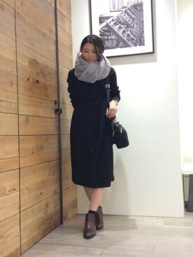 「ファースヌード」｜BARNYARDSTORM本部さん（レディース・166cm）の秋コーディネート