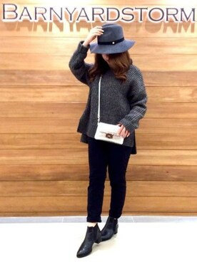 BARNYARDSTORM本部さん（レディース・155cm）の冬コーディネート